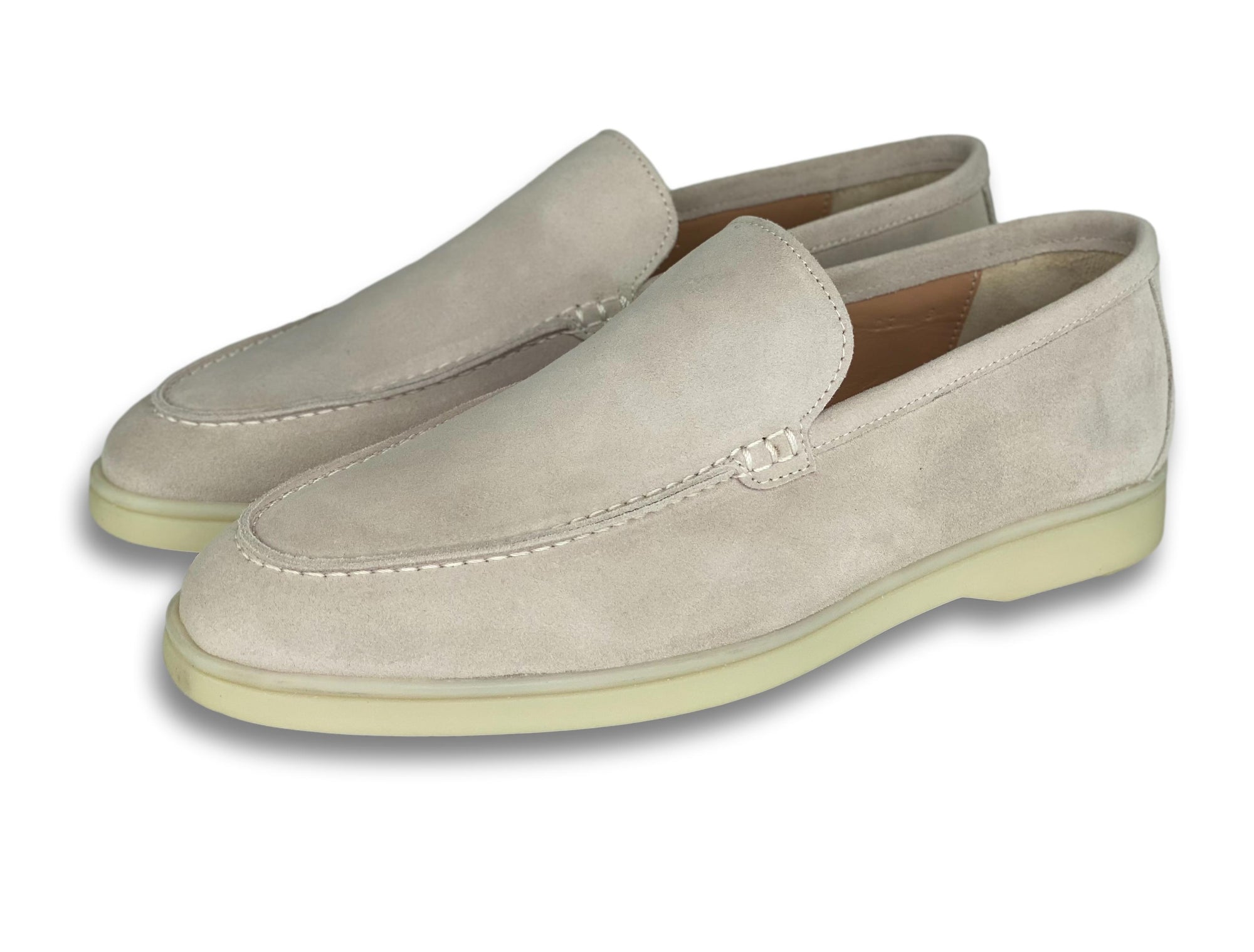 Milan Low Top Suede Loafer Birch – Hampton display picture 2