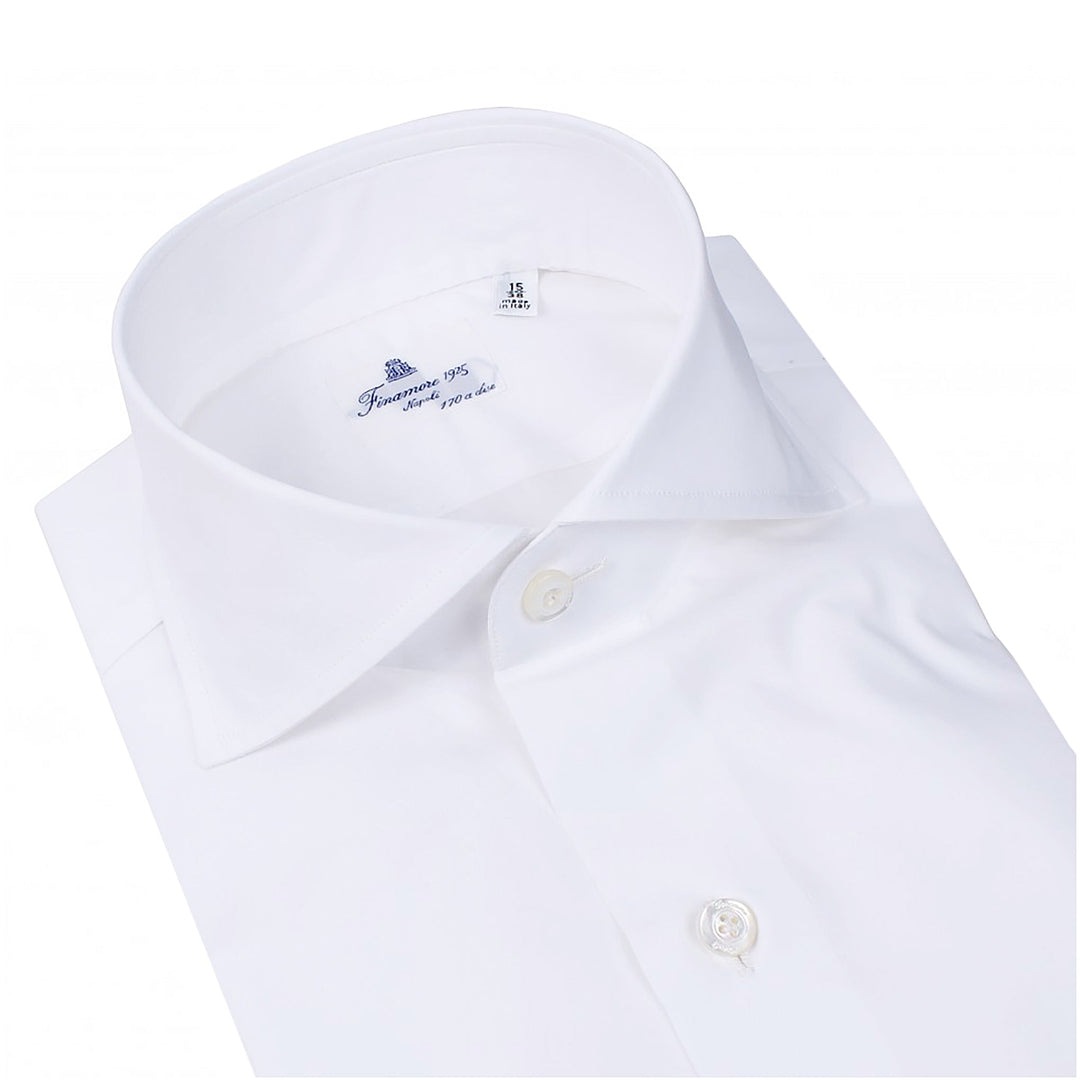 Finamore Milano 170s Luxury Dress Shirt in White