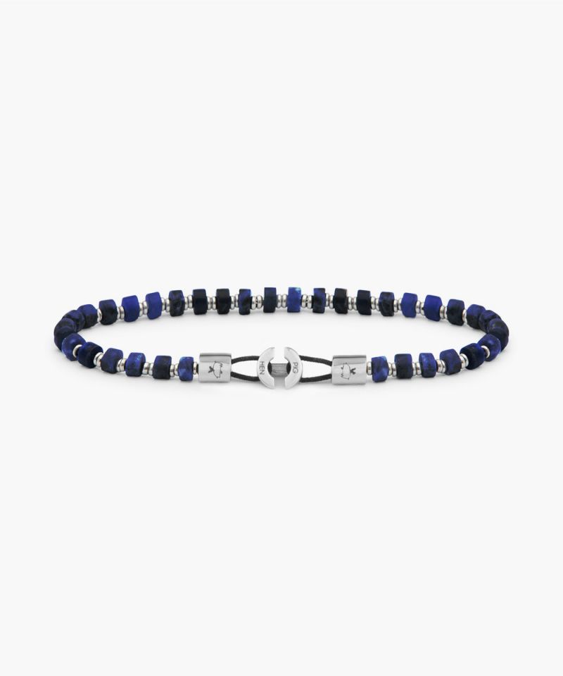 Brontide 4mm Beaded Bracelet in Lapiz Lazuli & Silver – Hampton's