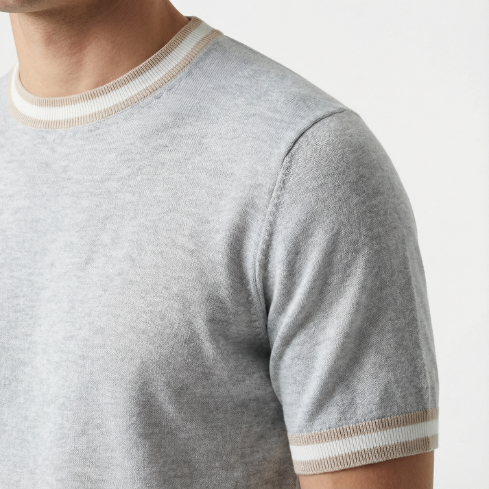 Fine Gauge Jersey Knit Crewneck