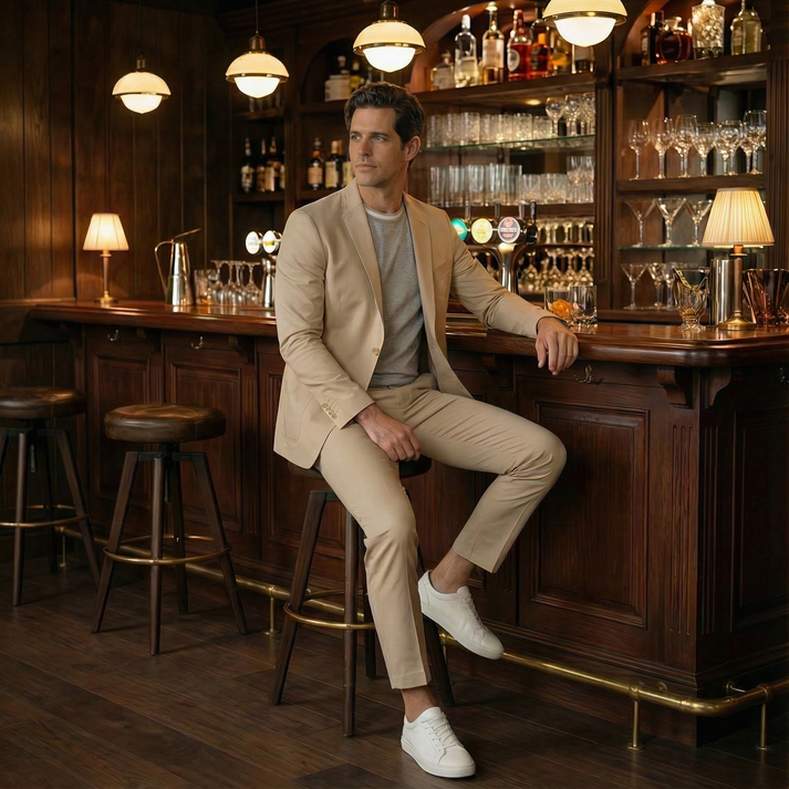 Fine Gauge Jersey Knit Crewneck