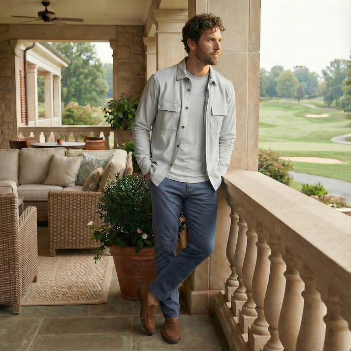 Micro Suede Shirt Jacket