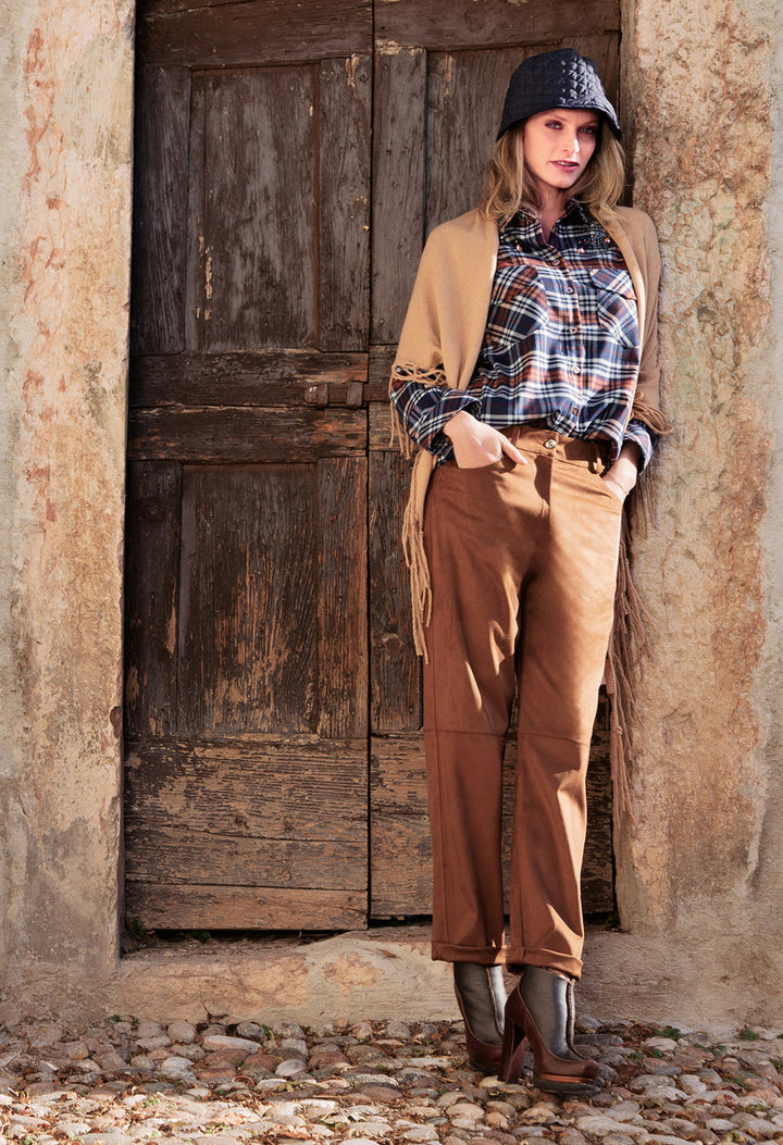 Fish Faux Leather Trouser
