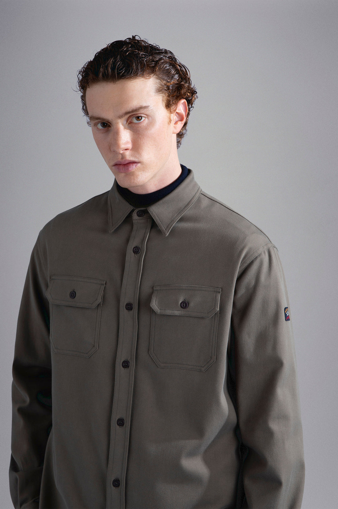Stretch Cotton Overshirt in Toffee