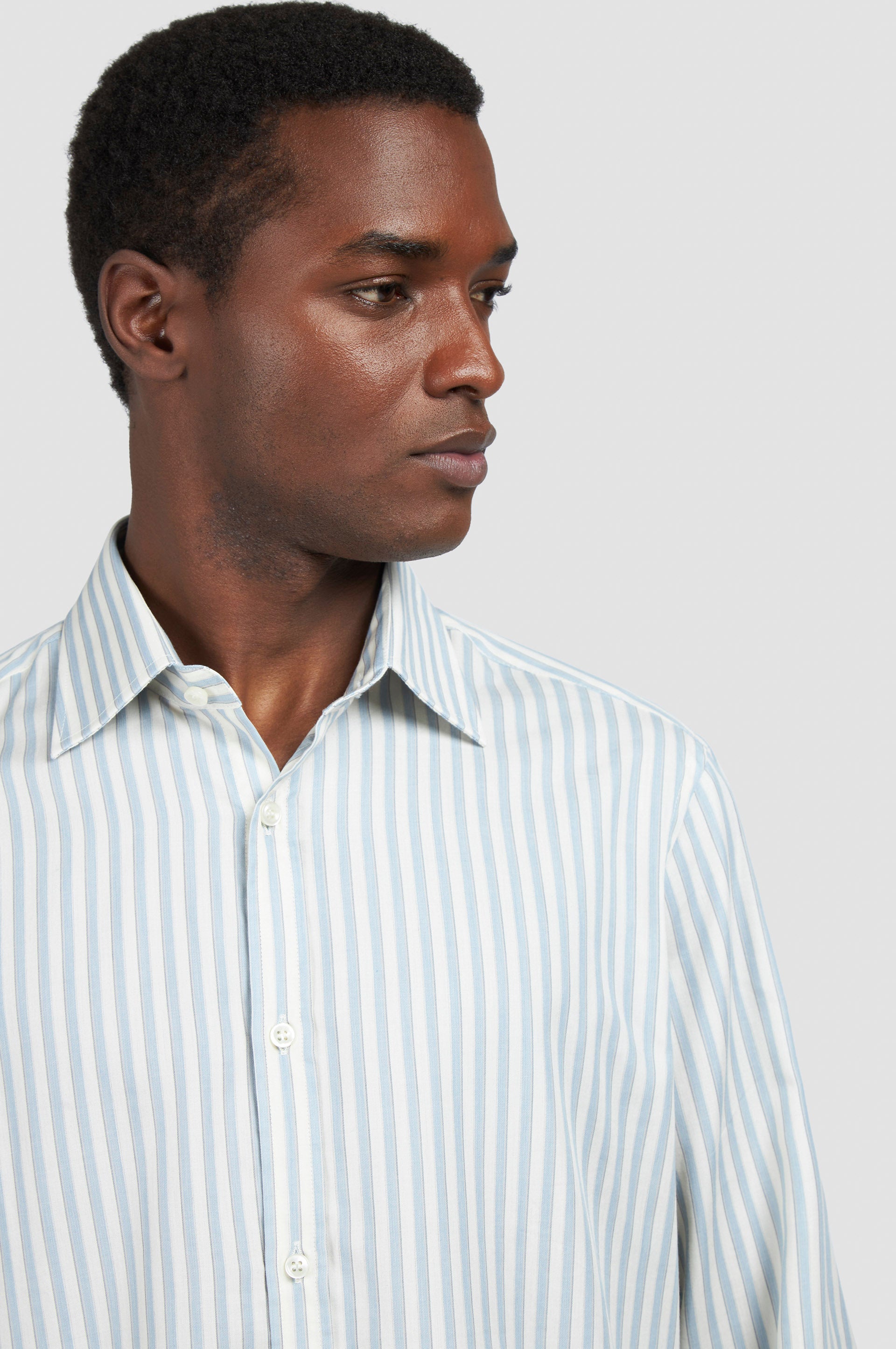 X-Soft Cotton Lyocell Sport Shirt - Coastal Stripe – Hampton's