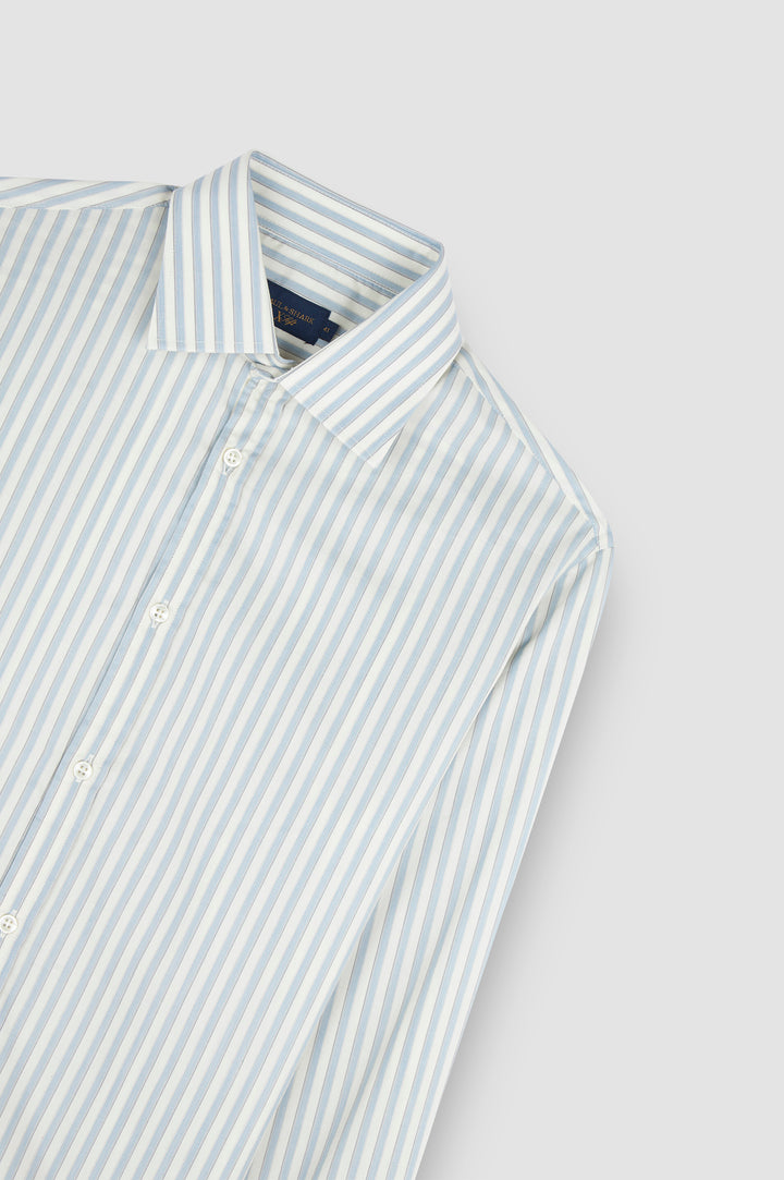 X-Soft Cotton Lyocell Sport Shirt - Coastal Stripe