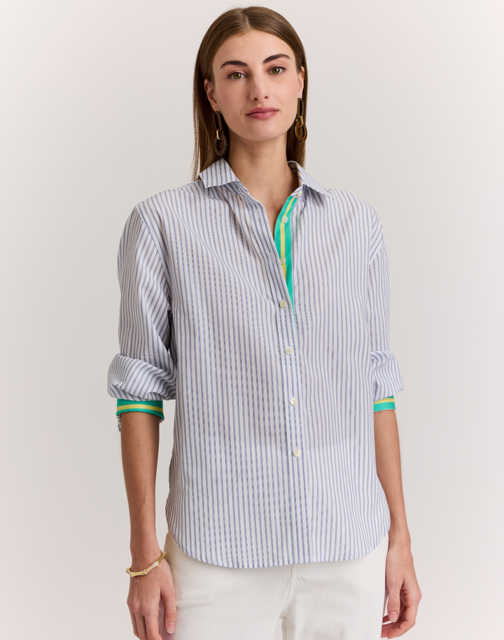 Juliana Contrast Stripe Long Sleeve Shirt