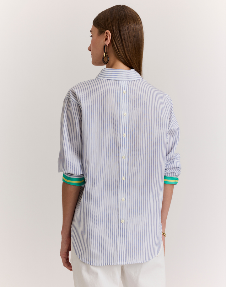 Juliana Contrast Stripe Long Sleeve Shirt
