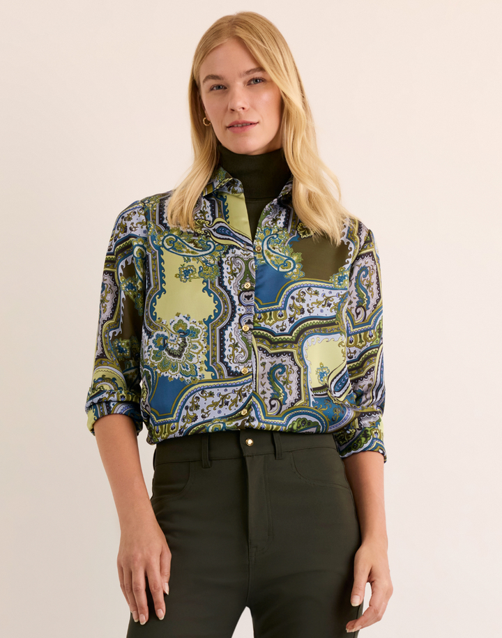 Margot Long Sleeve Opulent Paisley Top