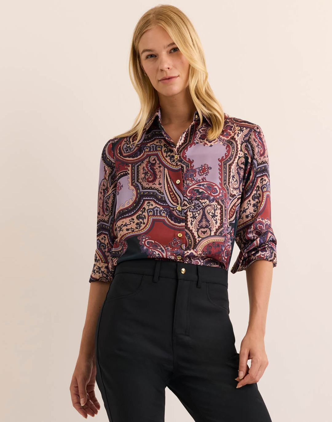 Margot Long Sleeve Opulent Paisley Top