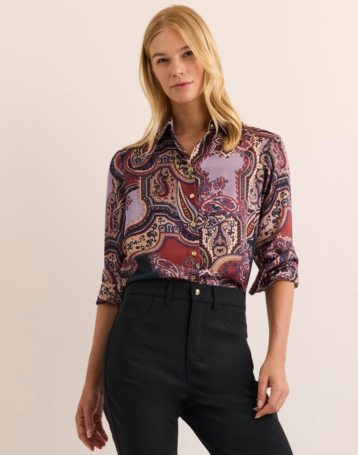 Margot Long Sleeve Opulent Paisley Top