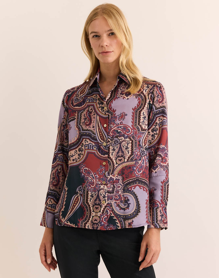 Margot Long Sleeve Opulent Paisley Top