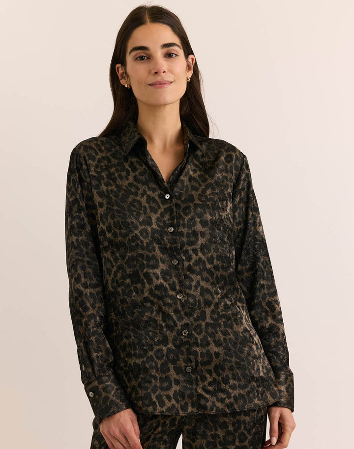 Margot Animal Print Long Sleeve Top