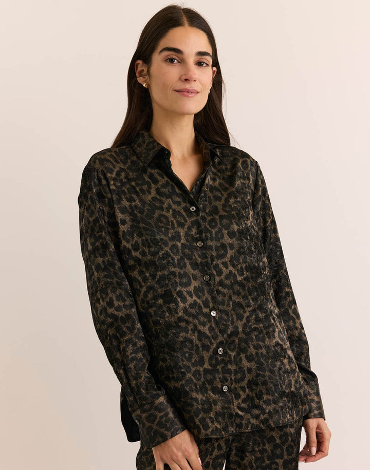 Margot Animal Print Long Sleeve Top