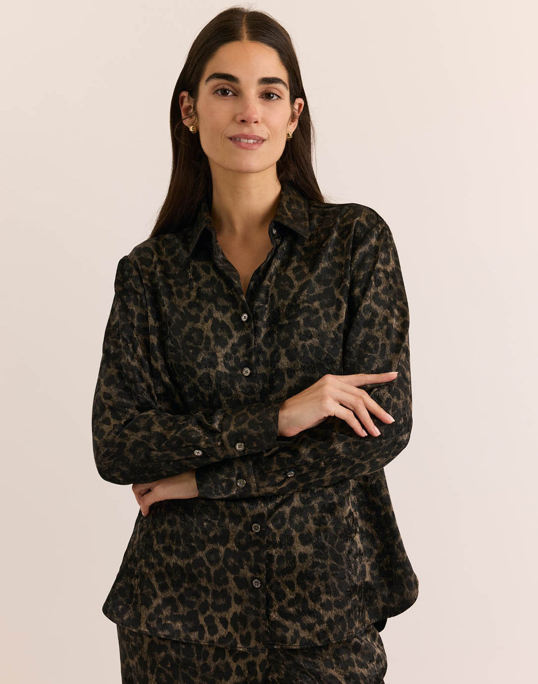 Margot Animal Print Long Sleeve Top