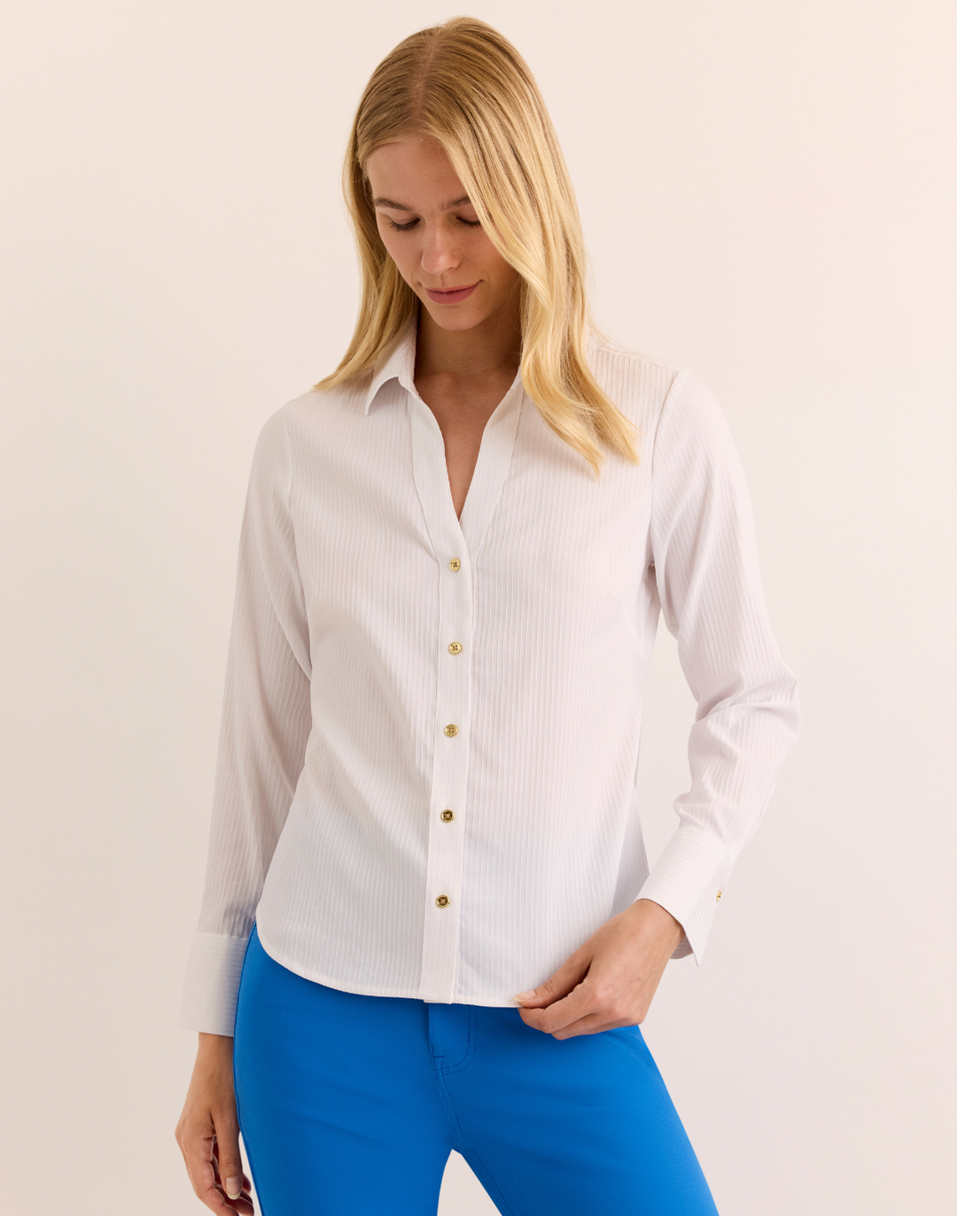Lindsey Ribbon Stripe Long Sleeve Top