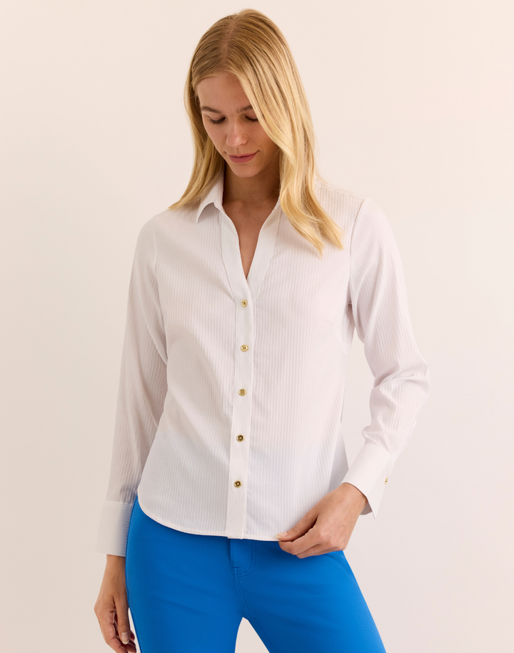 Lindsey Ribbon Stripe Long Sleeve Top
