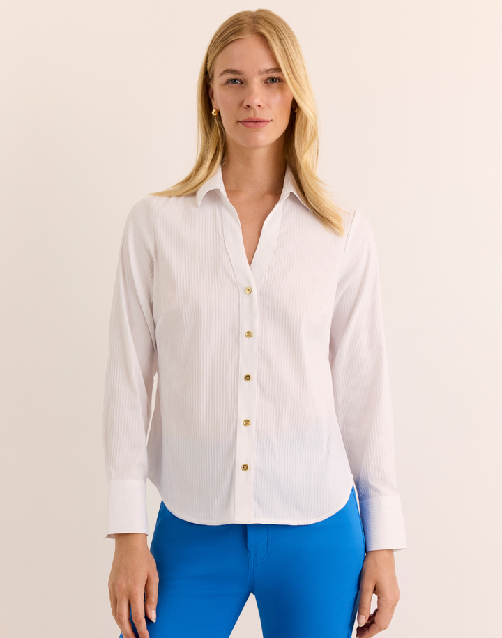 Lindsey Ribbon Stripe Long Sleeve Top