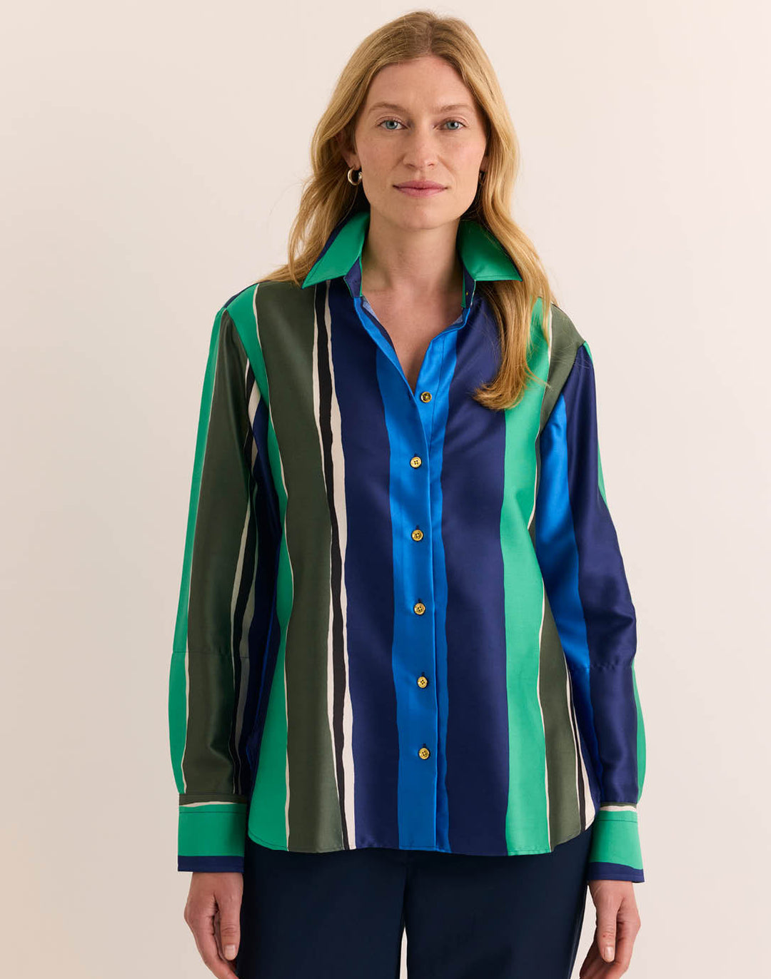 Margot Abstract Stripe Long Sleeve Top