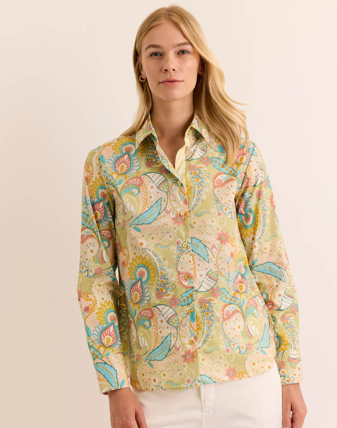 Margot Festive Paisley Long Sleeve Shirt
