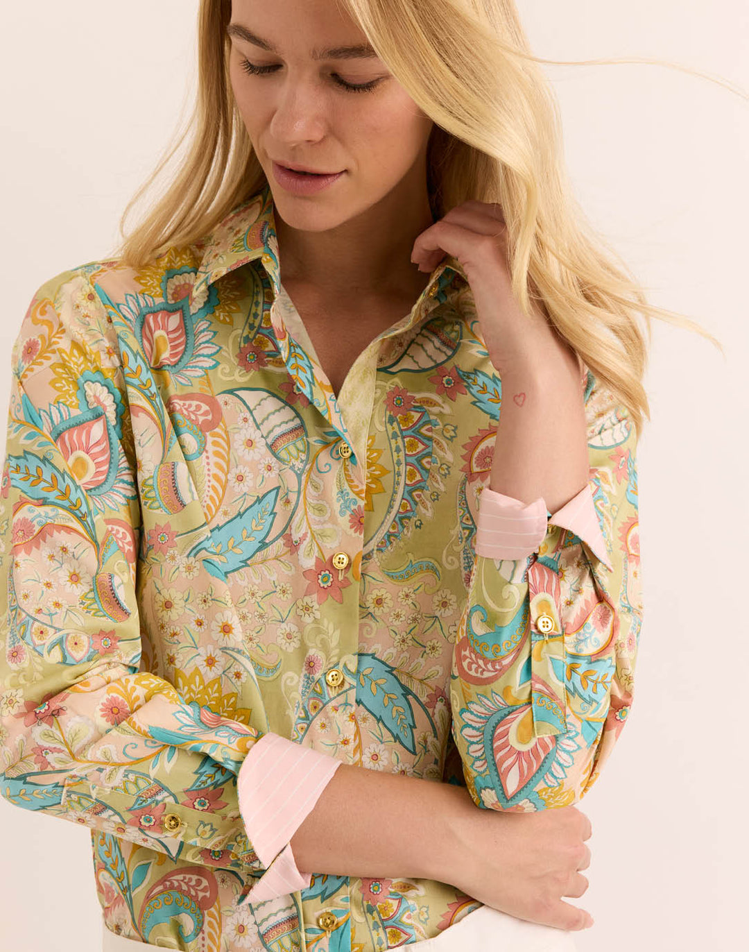 Margot Festive Paisley Long Sleeve Shirt