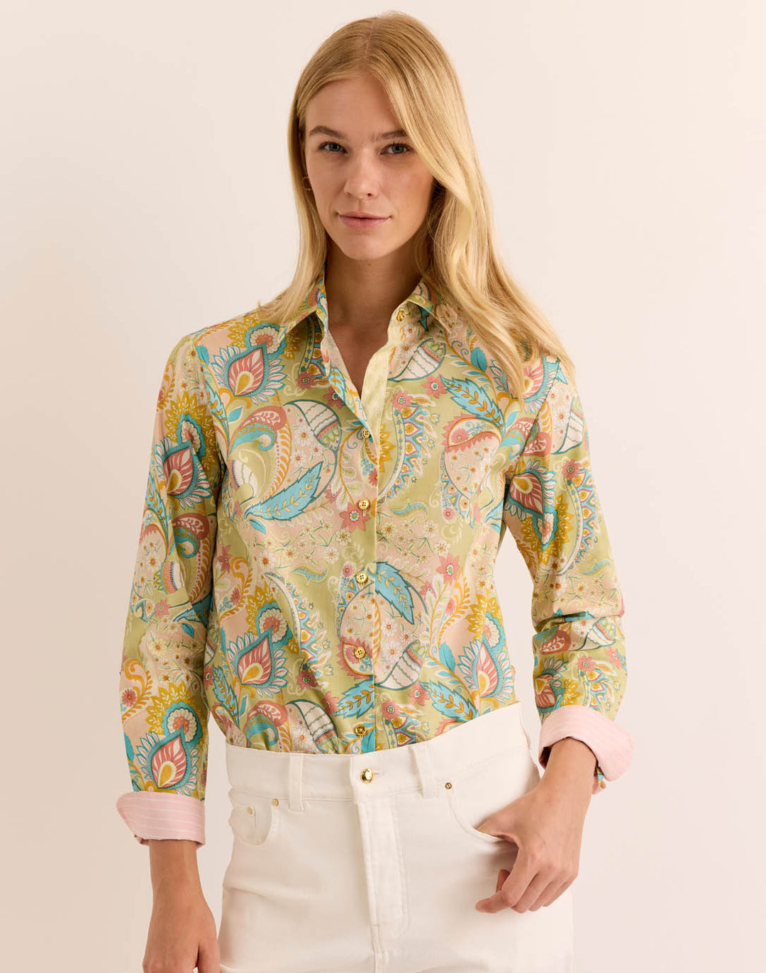 Margot Festive Paisley Long Sleeve Shirt