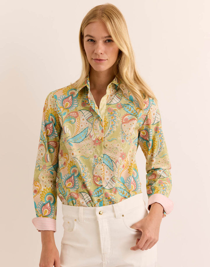Margot Festive Paisley Long Sleeve Shirt