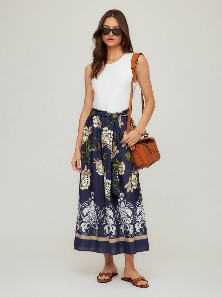 Seline Contrast Midi Dress