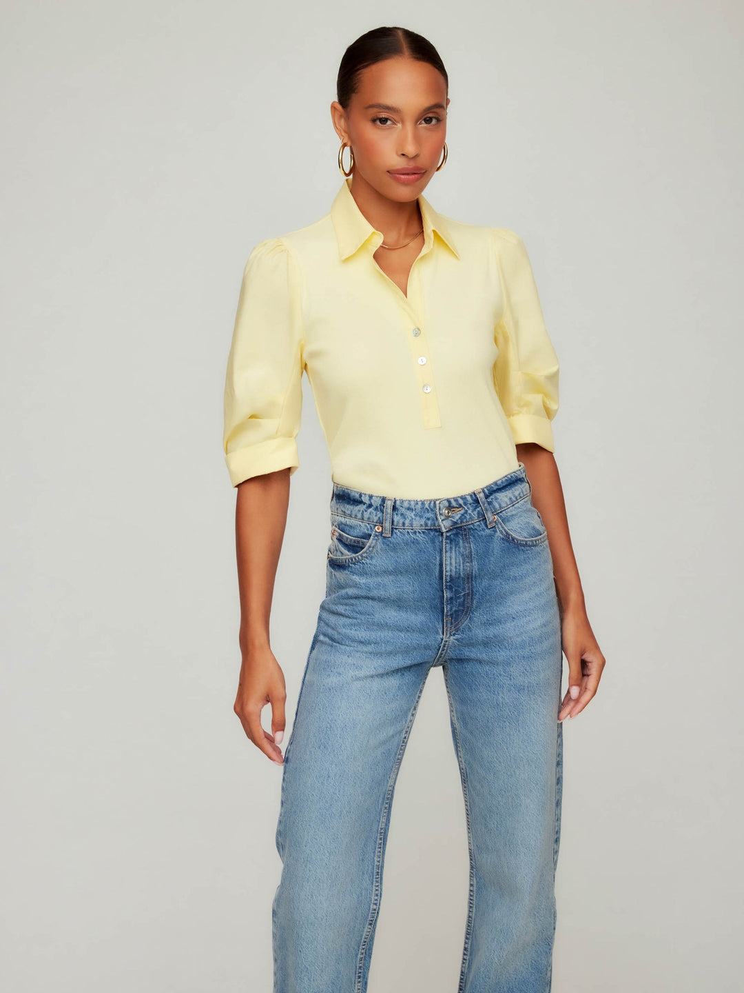 Camden Contrast Pleat Sleeve Henley