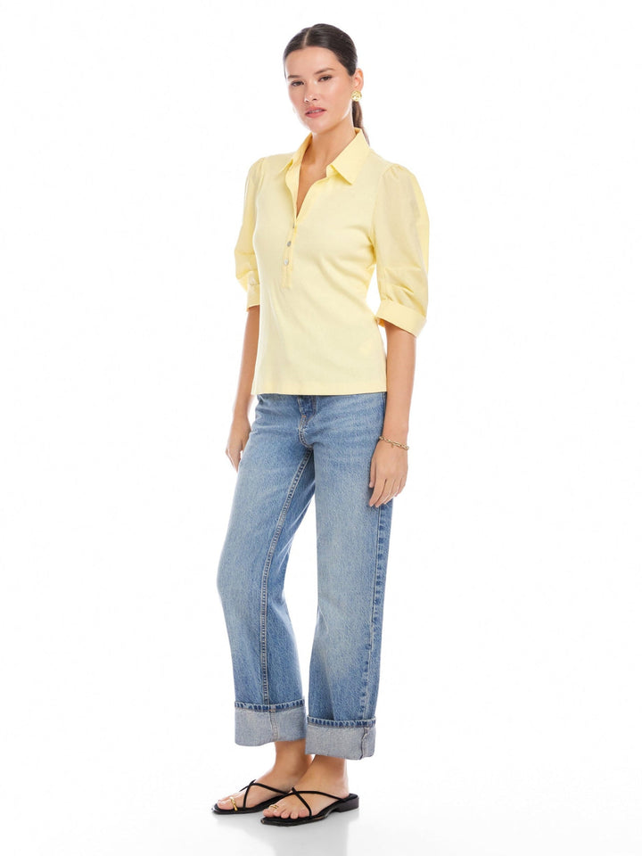 Camden Contrast Pleat Sleeve Henley