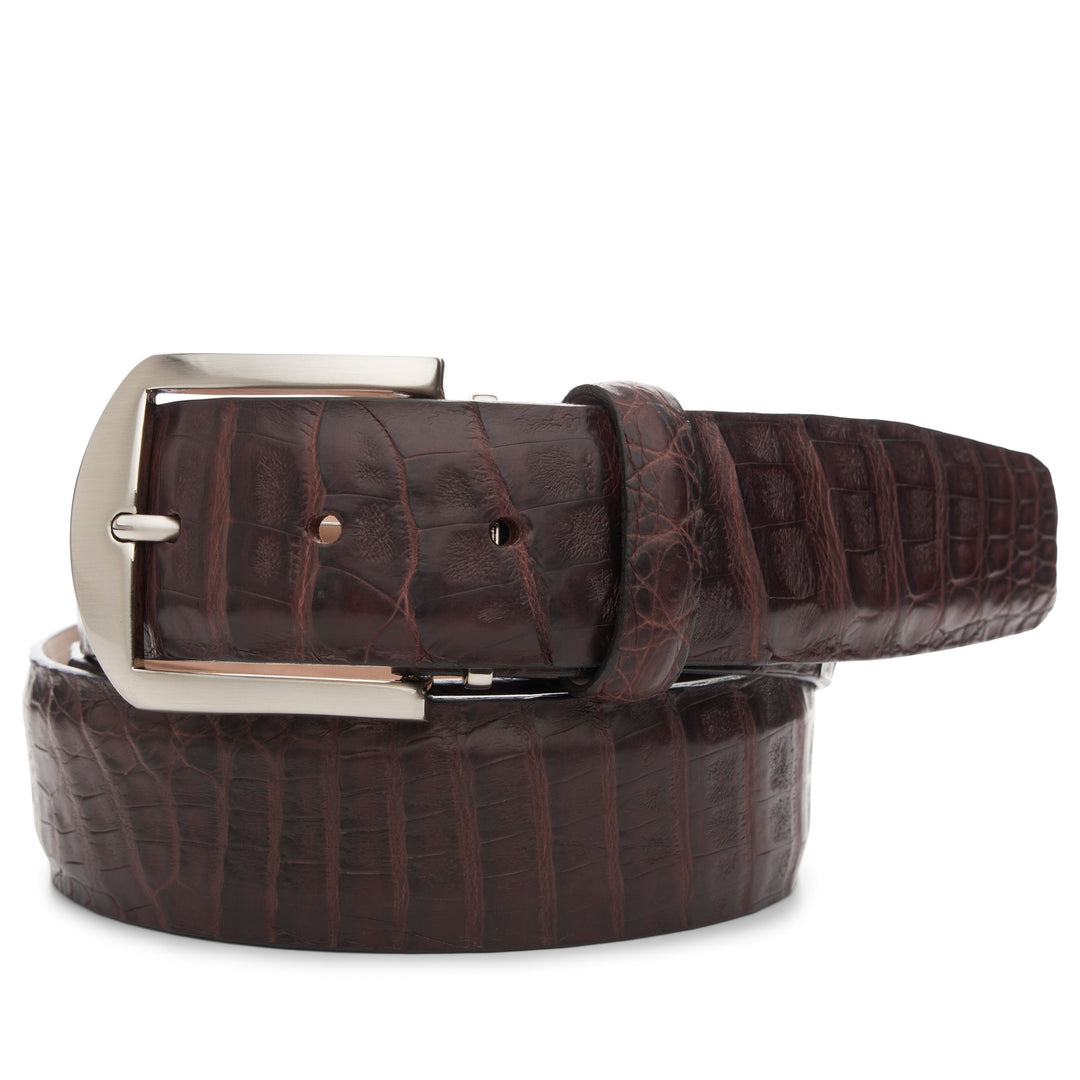 Caiman Crocodile Custom Belt in Brown