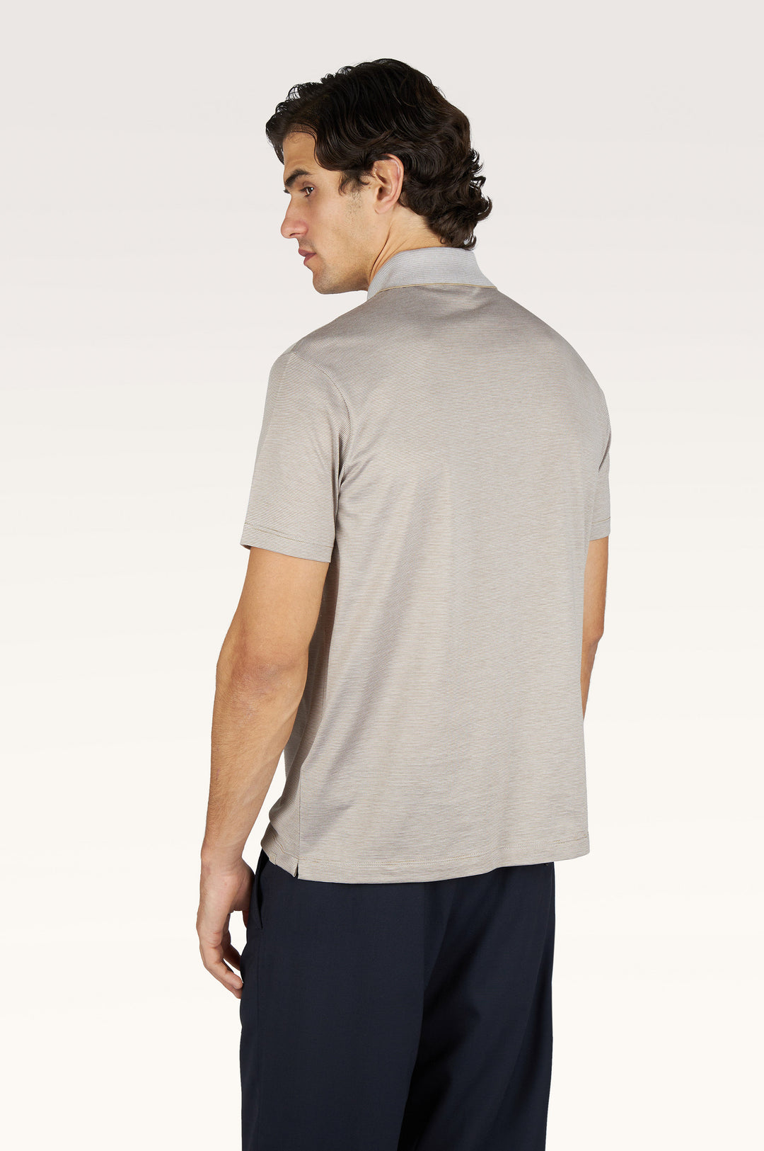 Silk & Cotton Zip Polo