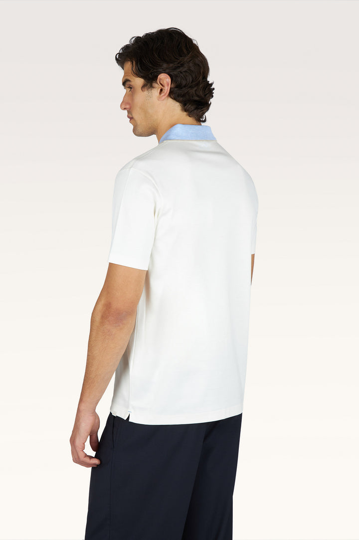 Cotton Aqua Touch Polo w/ Contrast