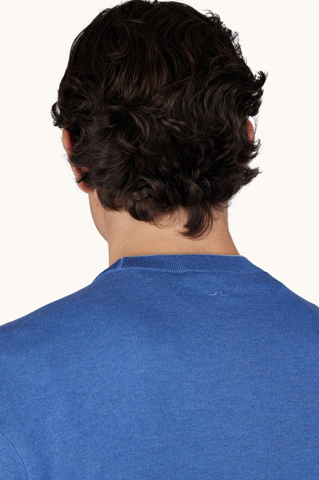 Silk & Cotton Crewneck w/ Aqualeather Details