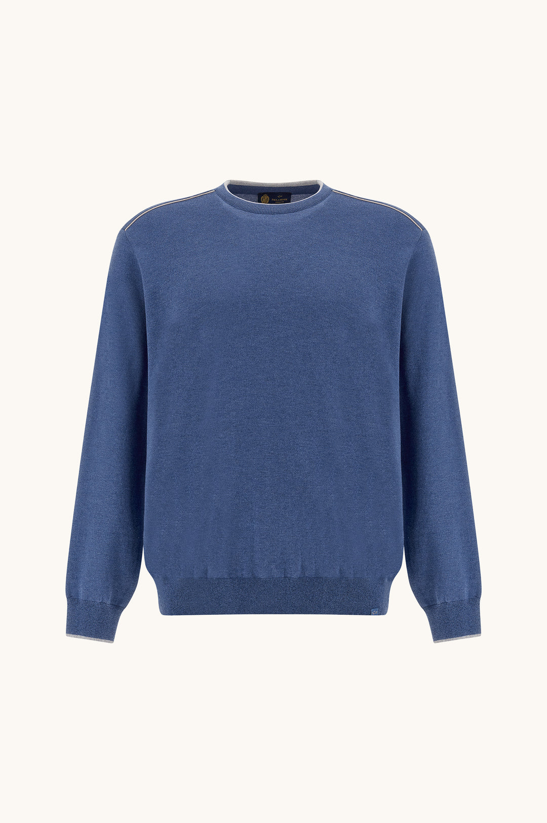 Silk & Cotton Crewneck w/ Aqualeather Details