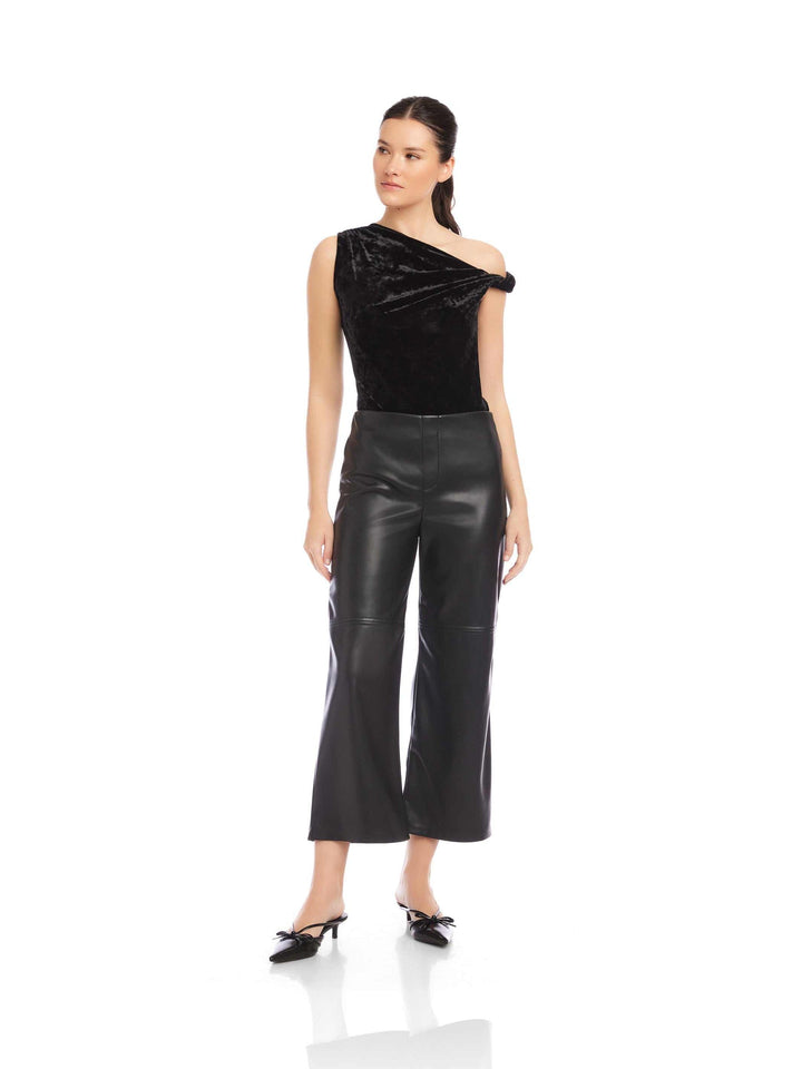 Faux Leather Cropped Pant