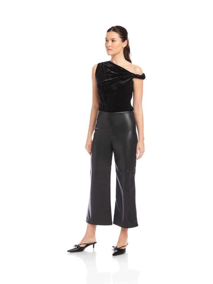 Faux Leather Cropped Pant