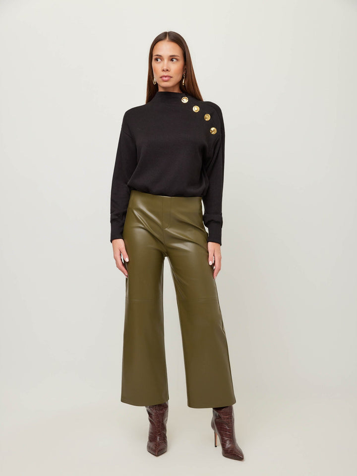 Faux Leather Cropped Pants