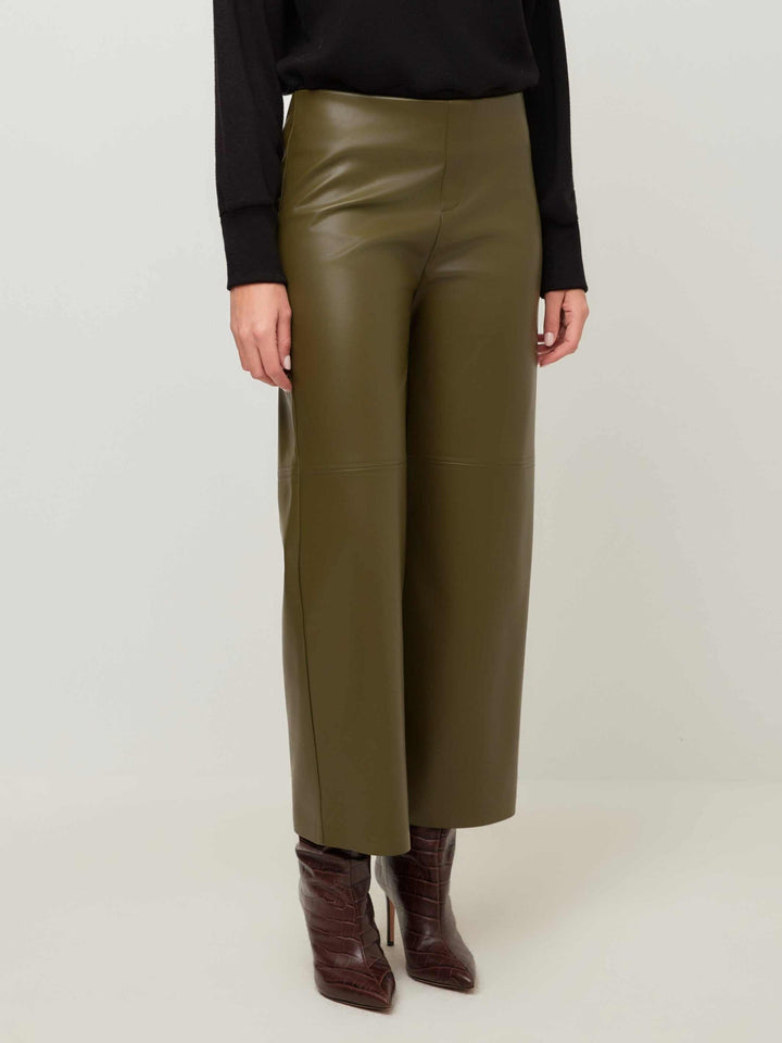 Faux Leather Cropped Pants