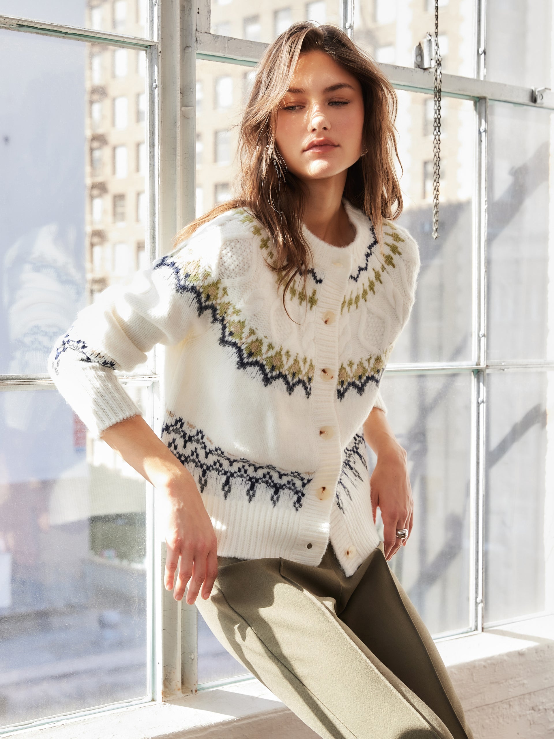Astrid Fair Isle Cardigan Sweater – Hampton's