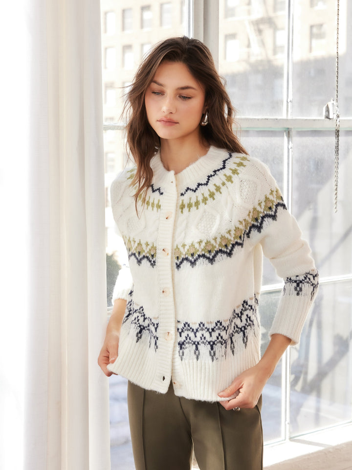 Astrid Fair Isle Cardigan Sweater