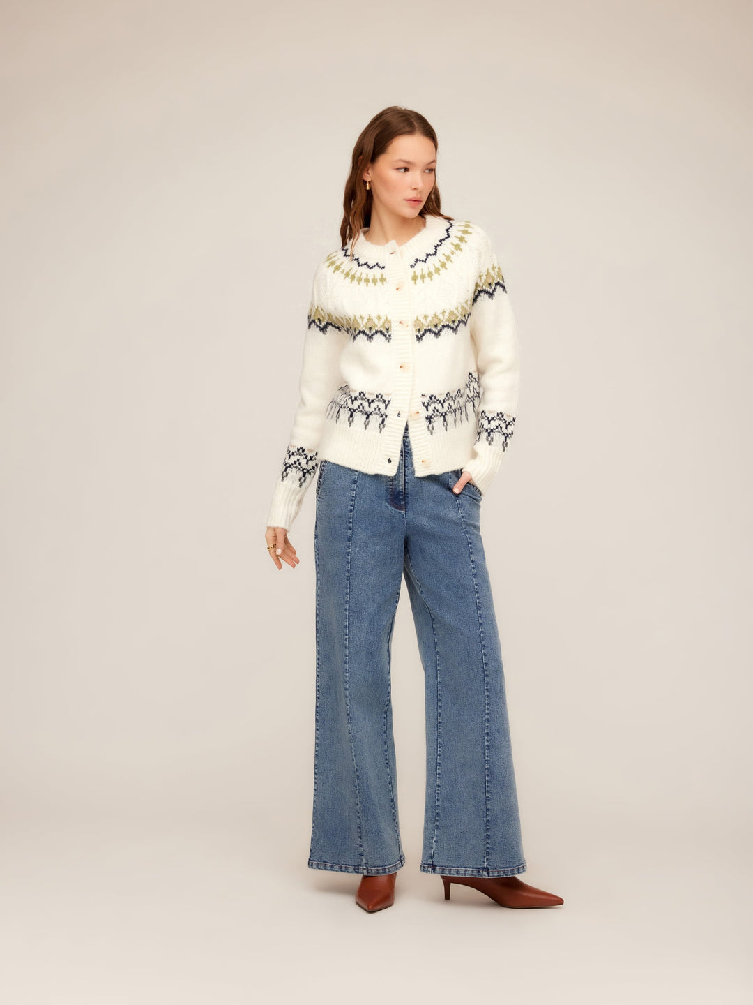 Astrid Fair Isle Cardigan Sweater