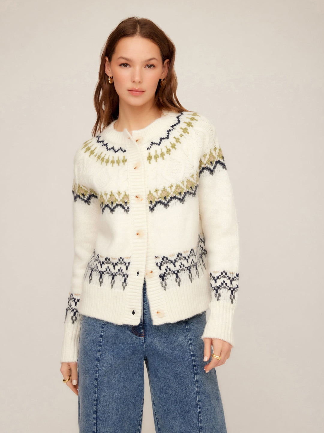 Astrid Fair Isle Cardigan Sweater