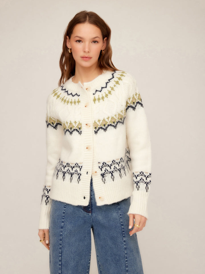 Astrid Fair Isle Cardigan Sweater