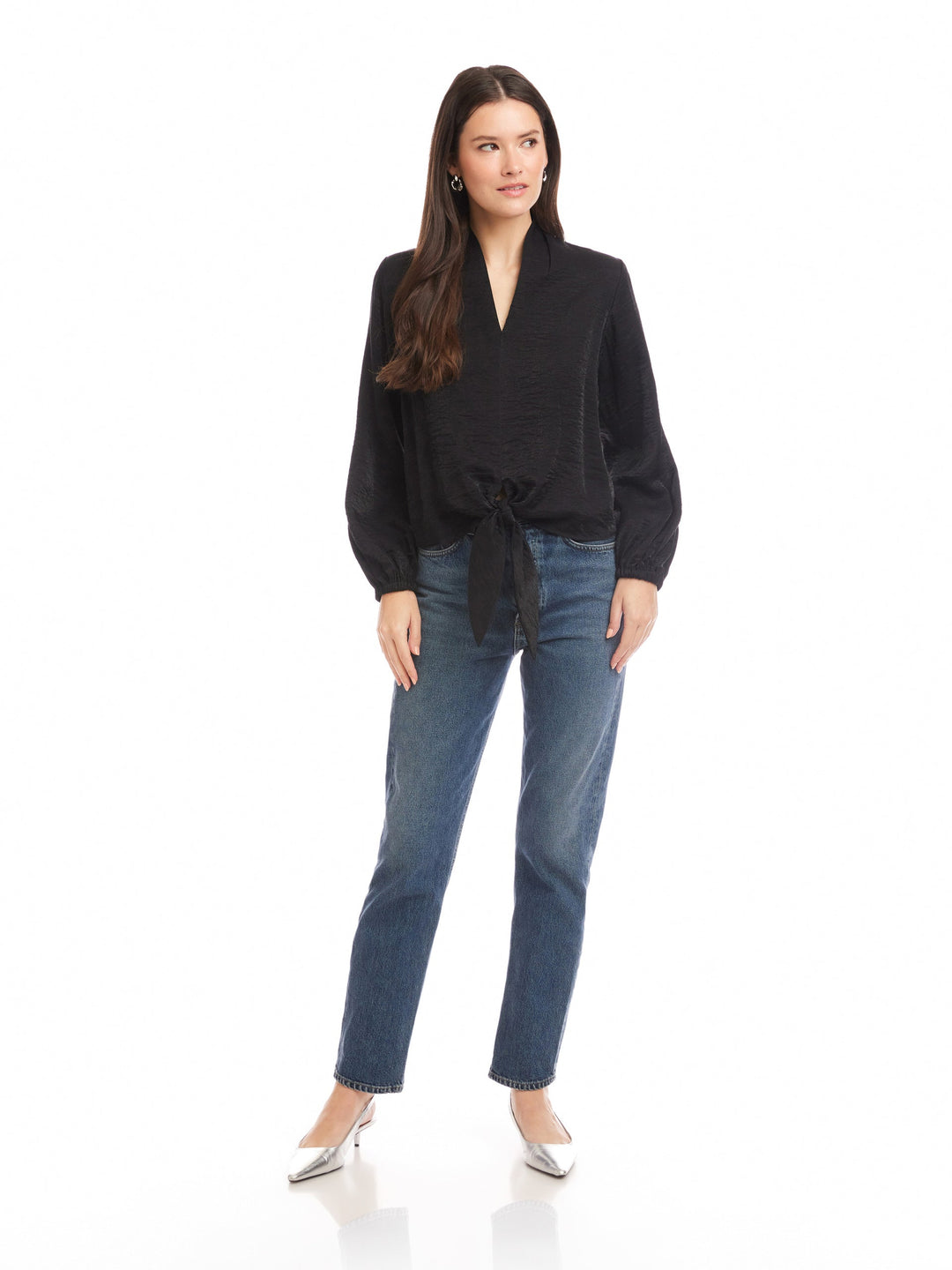 Scarlet Tie Front Top