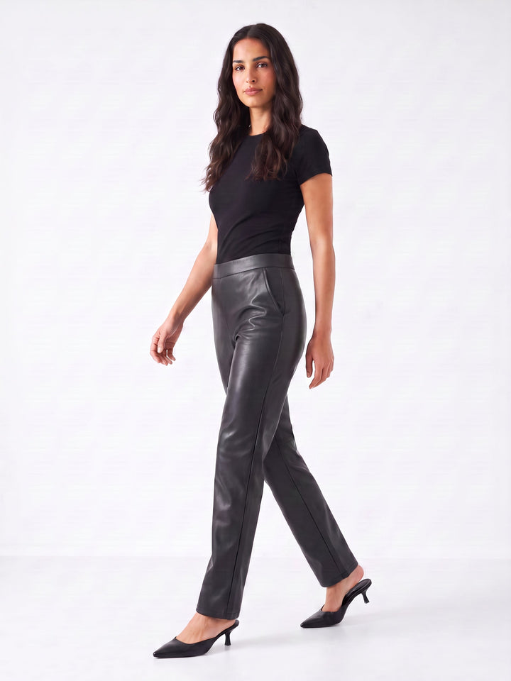 Laurel Faux Leather Straight Leg Pant