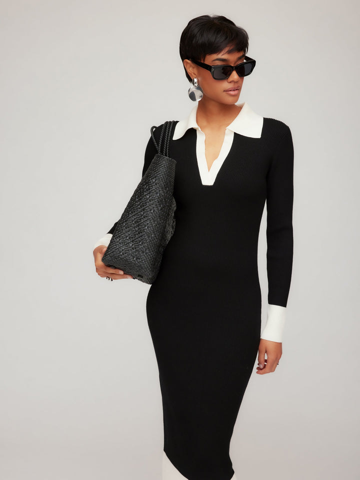 Belle Ribbed Polo Dress