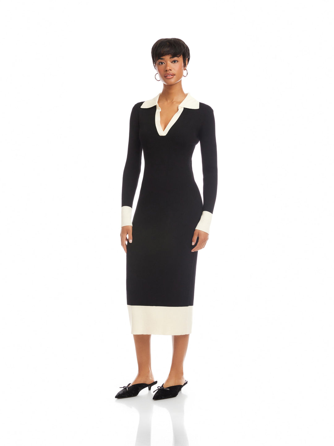 Belle Ribbed Polo Dress