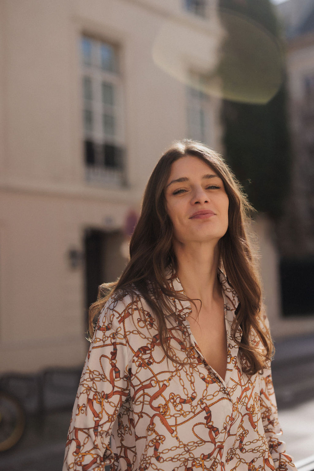 The Daria French Cuff Silk Blouse Monserrat
