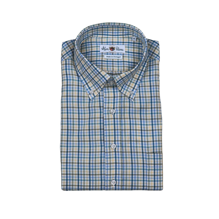 Country Check Classic Fit Button Down Mallard Plaid
